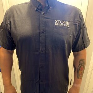 Mens Button Down Stone Brewing Shirt